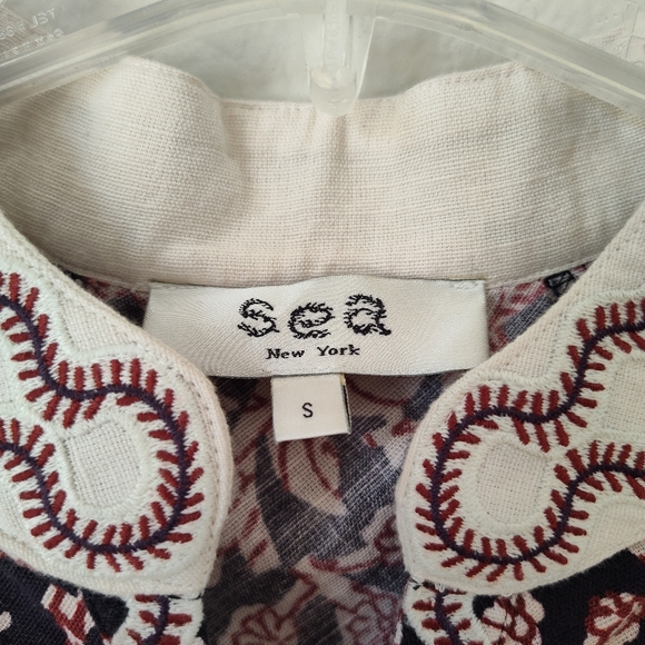 Sea New York Red Danae Print Shortsleeve Dress - Picture 3 of 7